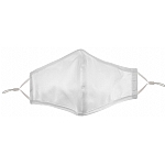 White Raw Silk Face Mask